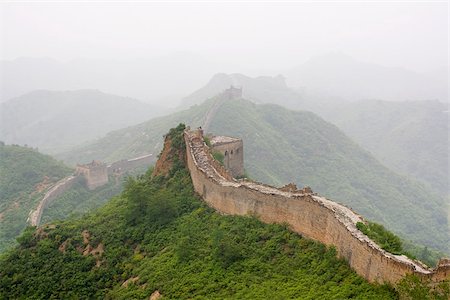 Great wall of china Fotografie stock - Premium Royalty-Free, Codice: 614-02762754