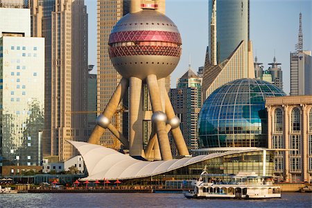 shanghai landmark - Oriental pearl tower Stock Photo - Premium Royalty-Free, Code: 614-02763363