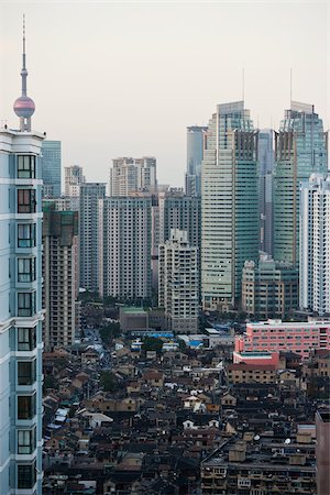 Paysage urbain de Shanghai Photographie de stock - Premium Libres de Droits, Code: 614-02763393