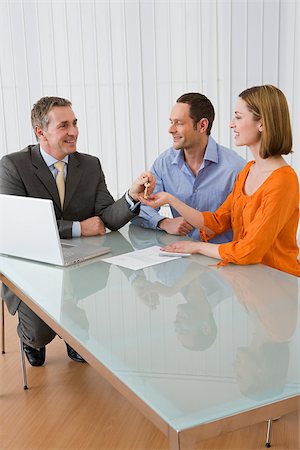 real estate agents and couples - Business meeting Stock Photo - Premium Royalty-Free, Code: 614-02934144