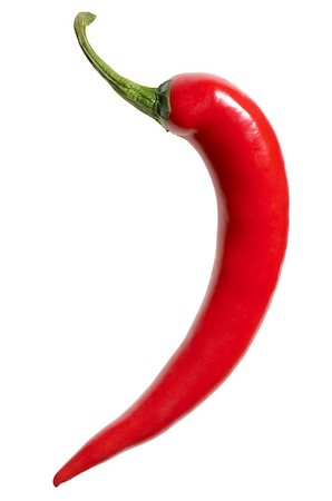 piment rouge - Piment rouge sur fond blanc Photographie de stock - Premium Libres de Droits, Code: 614-02934241