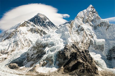 everest - Mount everest and lhotse Stock Photo - Premium Royalty-Free, Code: 614-02934888