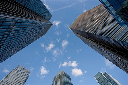 Canary wharf office buildings Stock Photo - Premium Royalty-Free, Code: 614-02984593