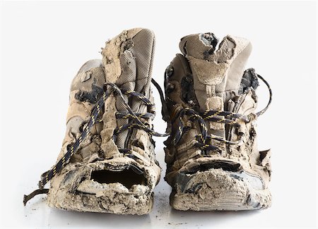 Worn out hiking boots Stock Photo - Premium Royalty-Free, Code: 614-02984914