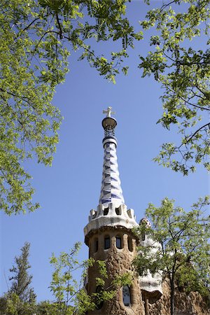 Building in park guell barcelona Stock Photo - Premium Royalty-Free, Code: 614-02985312