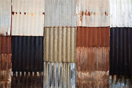 Corrugated iron wall Stock Photo - Premium Royalty-Free, Code: 614-02985443