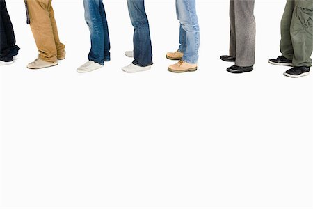 people waiting in line - Legs of people in a row Stock Photo - Premium Royalty-Free, Code: 614-02983827