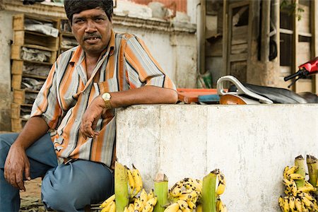 stockbroker - Man selling bananas in mysore india Stock Photo - Premium Royalty-Free, Code: 614-03020323