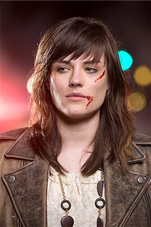 drunk driving - Young woman with facial injuries Stock Photo - Premium Royalty-Free, Code: 614-03241410