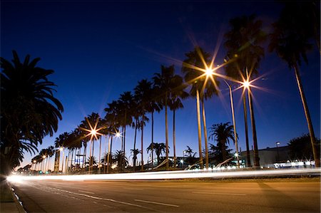 palm trees road la - Century boulevard los angeles Stock Photo - Premium Royalty-Free, Code: 614-03359363