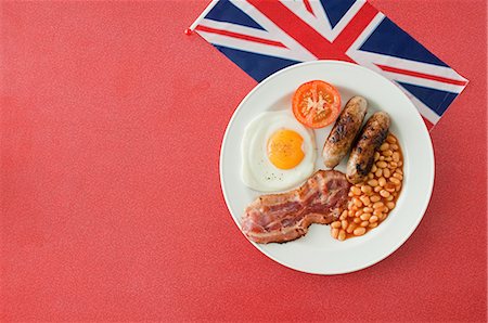 eggs breakfast bacon - English breakfast Stock Photo - Premium Royalty-Free, Code: 614-03359987