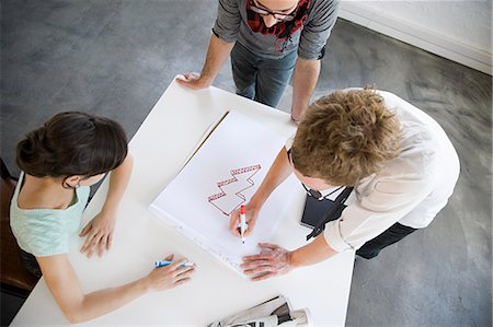 drafting table - Fashion designers at work Stock Photo - Premium Royalty-Free, Code: 614-03420126