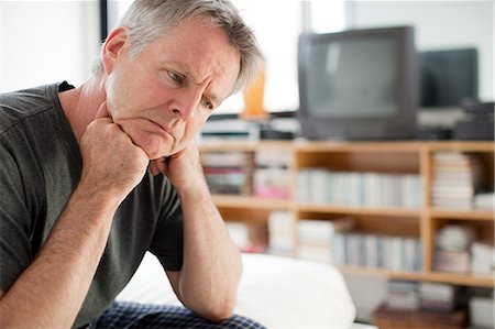 Depressed man Stock Photo - Premium Royalty-Free, Code: 614-03552292