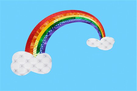 Rainbow and clouds Stock Photo - Premium Royalty-Free, Code: 614-03576480