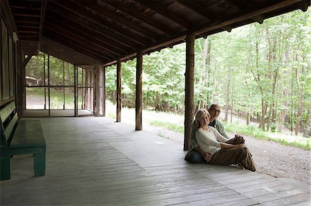 senior cabin - Mature couple at rural retreat Stock Photo - Premium Royalty-Free, Code: 614-03576496