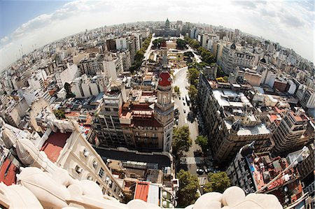 Cityscape from Palacio Barolo, Buenos Aires, Argentina Foto de stock - Sin royalties Premium, Código: 614-03648593