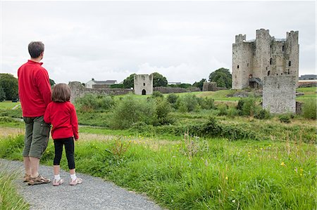 ruin not illustration not monochrome - Father and daughter at Trim Castle, County Meath, Ireland Stock Photo - Premium Royalty-Free, Code: 614-03648609