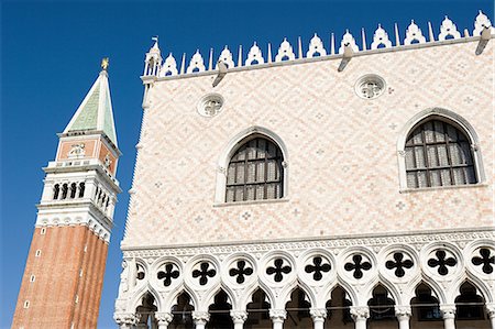 doges palace - Campanile and Palazzo Ducale, Venice, Italy Stock Photo - Premium Royalty-Free, Code: 614-03684338