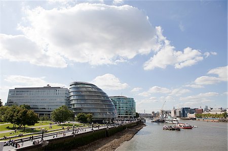 City Hall and River Thames, London Stock Photo - Premium Royalty-Free, Code: 614-03684732