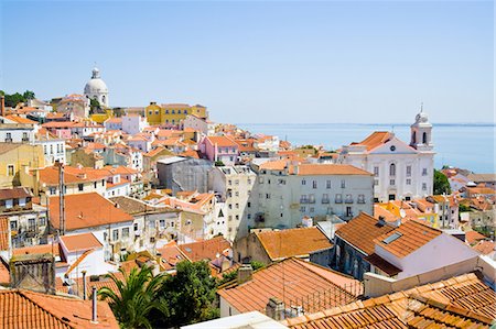 Rooftops, Alfama, Lisbon, Portugal Stock Photo - Premium Royalty-Free, Code: 614-03747181