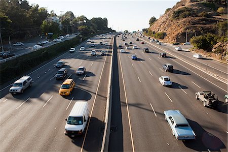 Interstate 405 au coucher du soleil Bouledvard, Los Angeles County, Californie, Etats-Unis Photographie de stock - Premium Libres de Droits, Code: 614-03747748