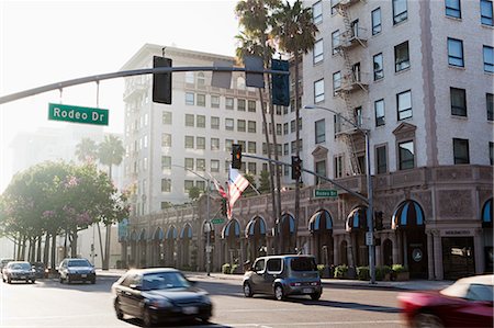 Rodeo Drive, Beverly Hills, Los Angeles County, California, USA Fotografie stock - Premium Royalty-Free, Codice: 614-03747750