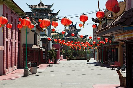 quartiere cinese - Chinatown, Downtown LA, Los Angeles County, California, USA Foto de stock - Sin royalties Premium, Código: 614-03747762