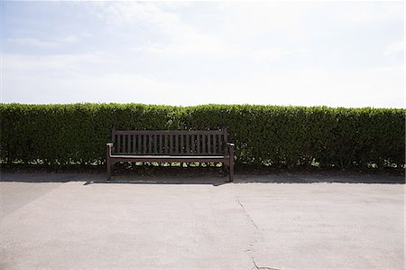 sussex - Bench and hedge on promenade Stock Photo - Premium Royalty-Free, Code: 614-03747875