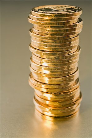 Stack of Canadian dollar coins Foto de stock - Sin royalties Premium, Código: 614-03763976