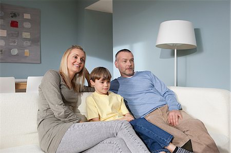 simsearch:614-03784139,k - Family watching television Stock Photo - Premium Royalty-Free, Code: 614-03784125