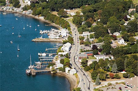 rhode island (eua) - Coastal road, Newport County, Rhode Island, USA Foto de stock - Royalty Free Premium, Número: 614-03818659