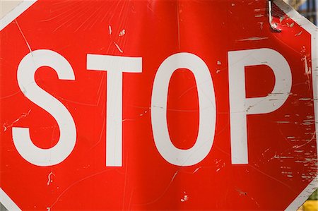 Stop sign Foto de stock - Sin royalties Premium, Código: 614-03903400