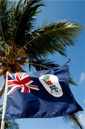 Pre-1999 Cayman Island Flag Foto de stock - Sin royalties Premium, Código: 614-03903837