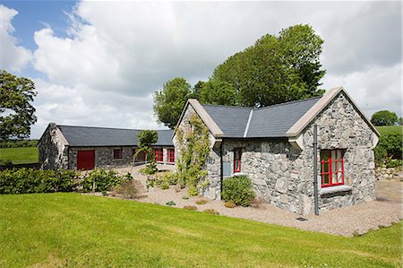 Äußere des irischen Landhaus Stockbilder - Premium RF Lizenzfrei, Bildnummer: 614-03982104