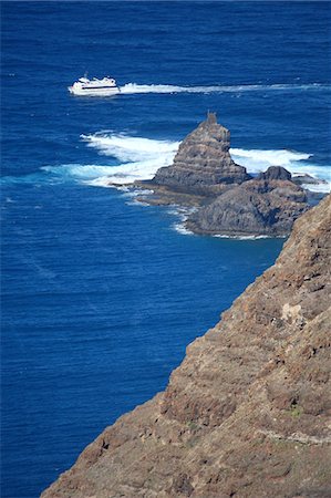 Spain, Canary islands, Lanzarote, ship between Lanzarote and La Graciosa Stock Photo - Premium Royalty-Free, Code: 610-05392087