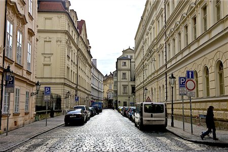 Czech Republic, Prague, street of the old town Foto de stock - Sin royalties Premium, Código: 610-05392383