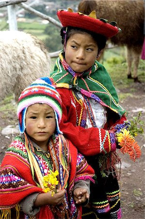 pisac - Pérou, Pisac, enfants en costume traditionnel Photographie de stock - Premium Libres de Droits, Code: 610-05392759