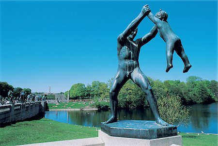 simsearch:610-00258036,k - Norway, Oslo, Vigeland park sculpture Foto de stock - Sin royalties Premium, Código: 610-00257398