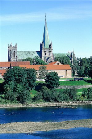 Norway, Trondheim, cathedral of Nidaros Stock Photo - Premium Royalty-Free, Code: 610-00799289