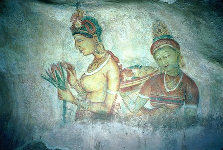 simsearch:610-00255258,k - Sri Lanka, fresco of Sigiriya Foto de stock - Sin royalties Premium, Código: 610-00799912