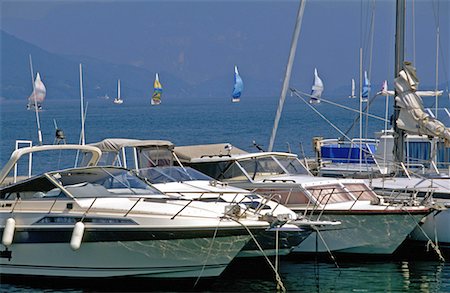 simsearch:610-00797236,k - France, Alpes, le lac du Bourget, bateaux à voile Photographie de stock - Premium Libres de Droits, Code: 610-00800228