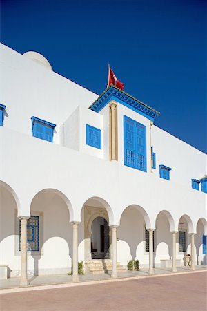 sidi bou said - Tunisia, Sidi Bou Said, Erlanger palace Foto de stock - Sin royalties Premium, Código: 610-01576186