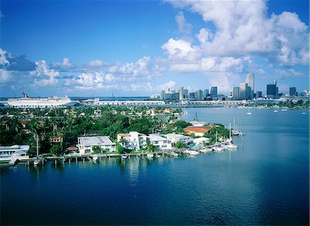 simsearch:610-02000437,k - États-Unis, Floride, Miami, Florida Keys et le port vue aérienne Photographie de stock - Premium Libres de Droits, Code: 610-01577855