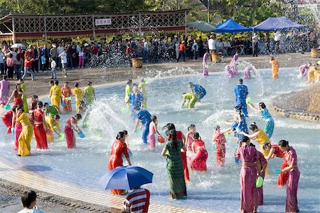 simsearch:610-01576369,k - China, Yunnan, Xishuangbanna, near Jinghong, Dai Minority Park, during Water Splashing Festival Stock Photo - Premium Royalty-Free, Code: 610-01578869
