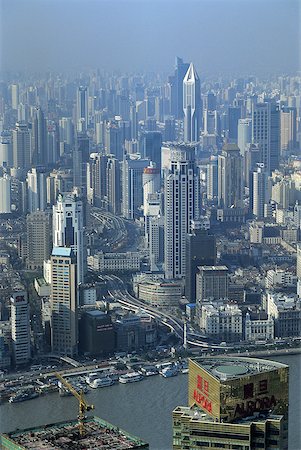 simsearch:610-00799317,k - China, Shanghai, overview from Jin Mao Tower Foto de stock - Sin royalties Premium, Código: 610-02000753