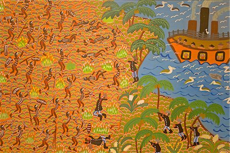 darwin australia - Australia, Northern Territory, museum and art gallery of the Northern Territory, aboriginal painting Stock Photo - Premium Royalty-Free, Code: 610-02374131
