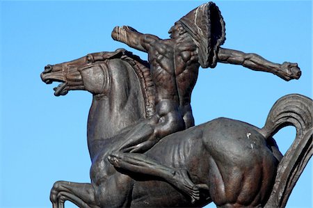 United States, Illinois, Chicago, Millennium park, indian statue Foto de stock - Sin royalties Premium, Código: 610-03809646