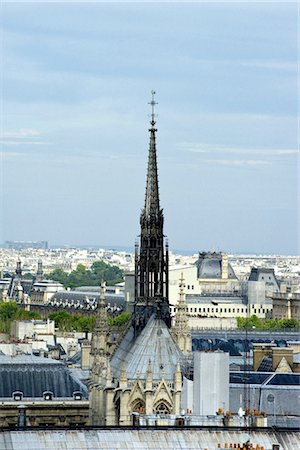 simsearch:610-03809020,k - France, Paris (75), Ile de France, spire of the sainte chapelle Stock Photo - Premium Royalty-Free, Code: 610-03810137