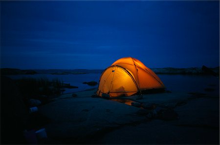 A lit tent. Stock Photo - Premium Royalty-Free, Code: 6102-03748048
