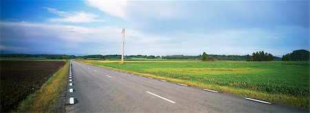 recto - A country road in Skane, Sweden. Foto de stock - Sin royalties Premium, Código: 6102-03748130